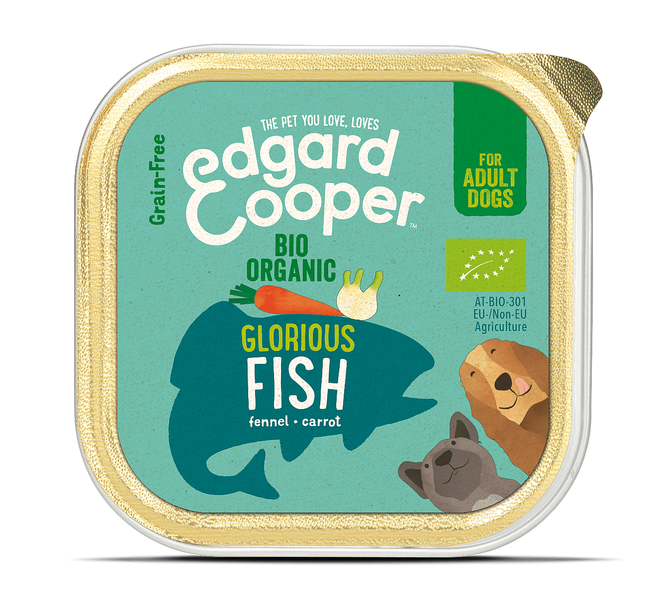 Edgard & Cooper Adult Biologisch Kuipjes Vis 17 x 100 gram