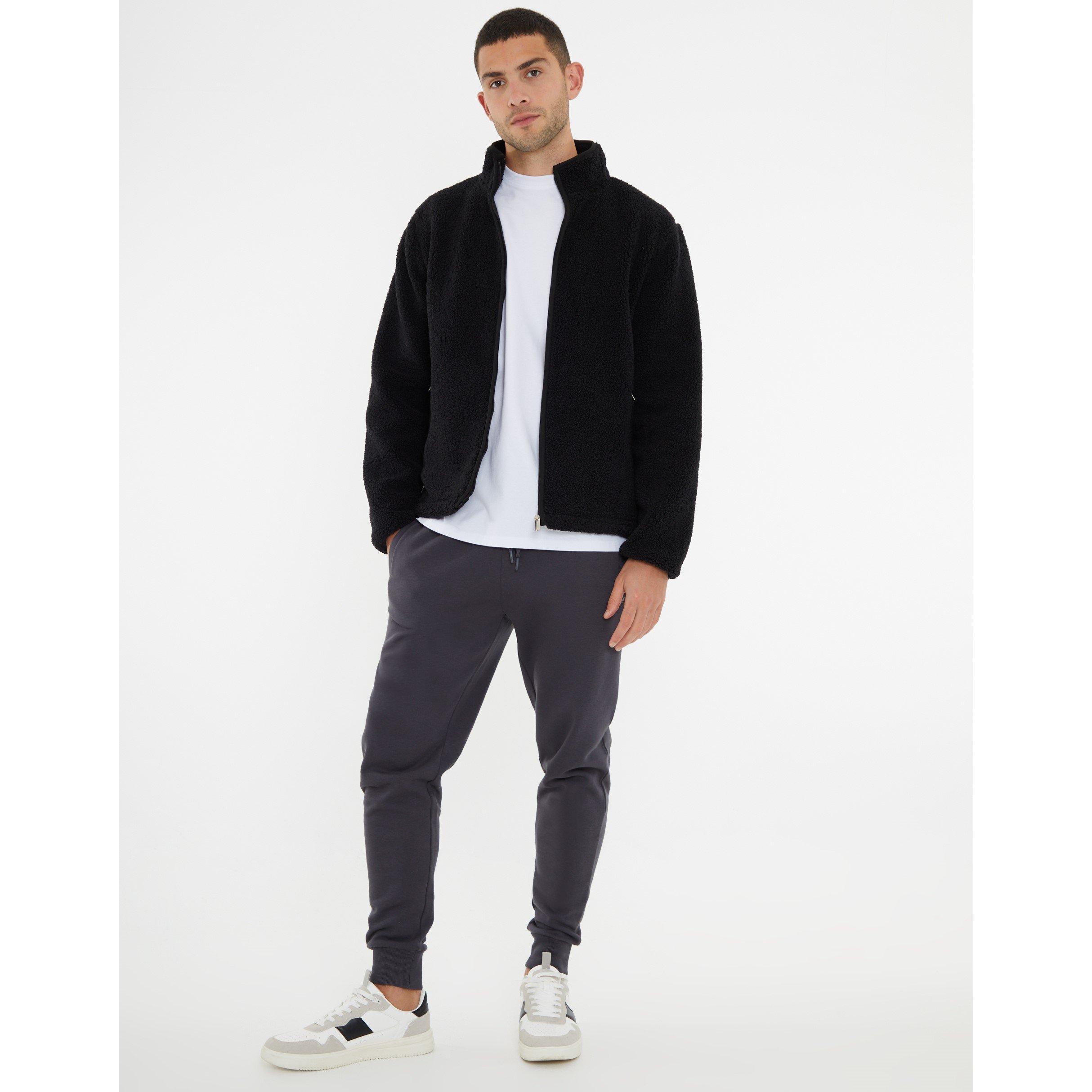 Threadbare TB Zip Through Borg Top Mens