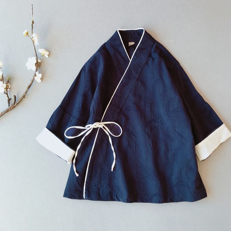 CosmoCorner - Traditionele Chinese wikkeltop met lange mouwen / Wijde broek
