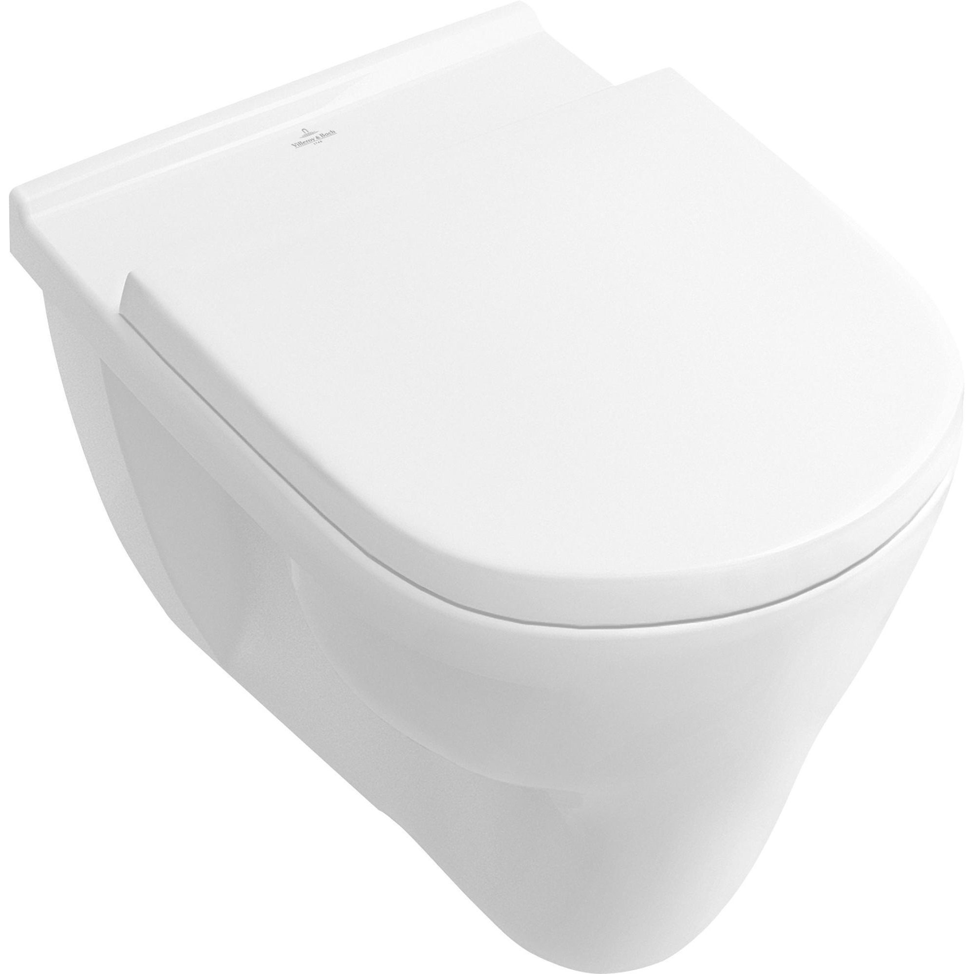 Villeroy & Boch O.novo hangend toilet CeramicPlus vlakspoel wit glans