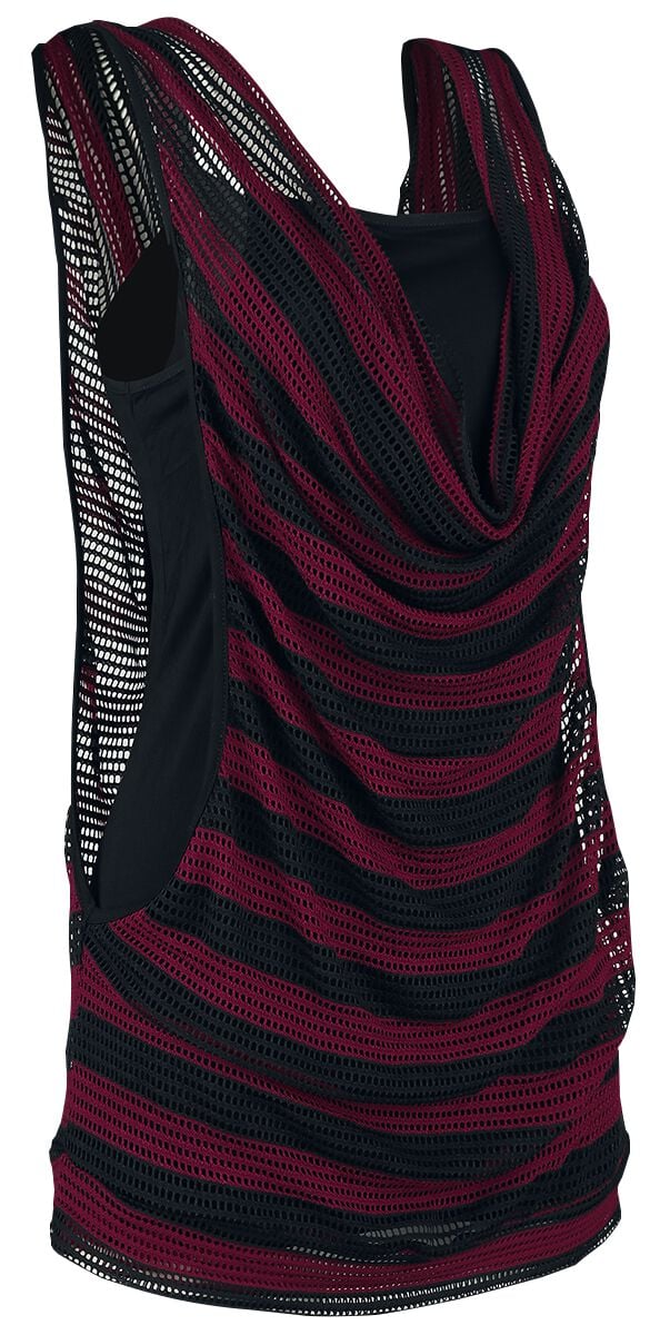 Haut En Mesh Double Épaisseur Rayé 2-En-1 | RED by EMP Top