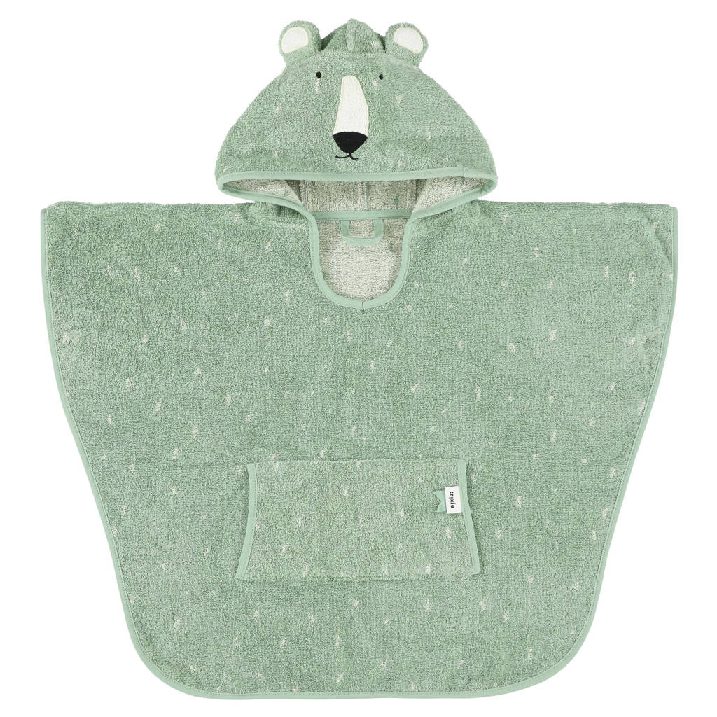 poncho Mr Polar Bear 47x64 cm groen