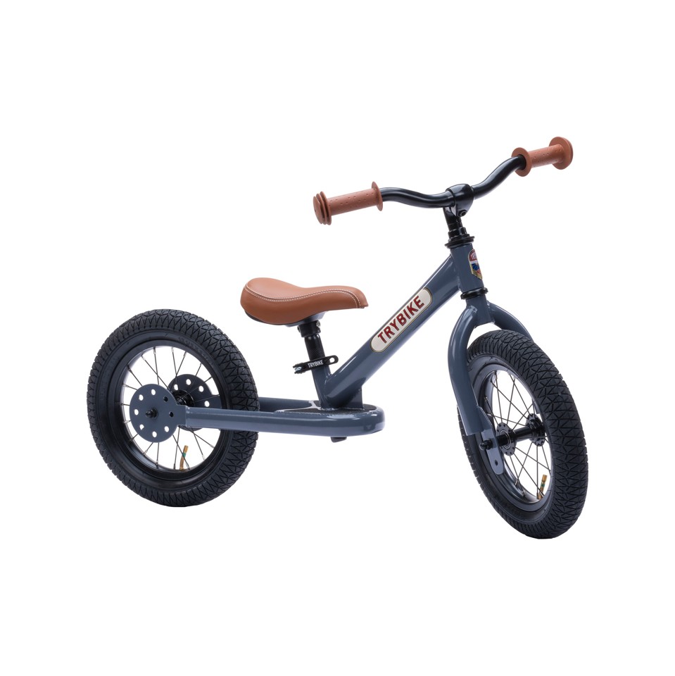 Trybike - 2 hjul stål - Antracitgrå