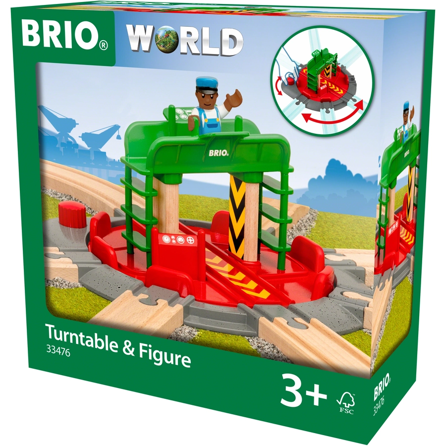 BRIO® WORLD Lok-Drehscheibe mit Kontrollbrücke