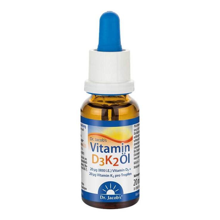 Vitamin D3 K2 Öl Dr. Jacobs Tropfen, 20 ml