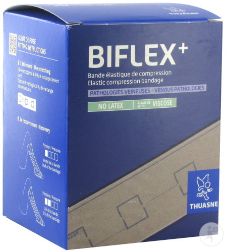 Thuasne Biflex+ Bande Elastique De Compression 10cmx4,0m Beige 1 Pièce