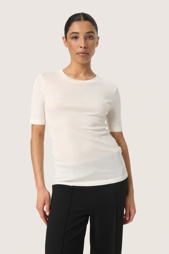 Soaked in Luxury SLFauna Tee SS Whisper white
