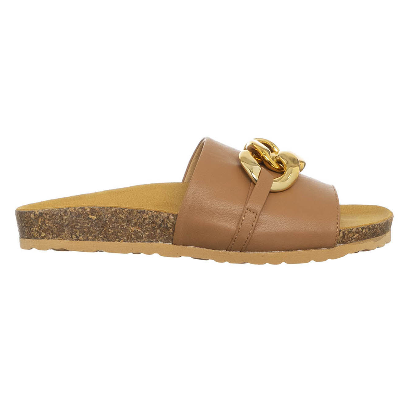 Loretta Pettinari Mules en Cuir Candice camel