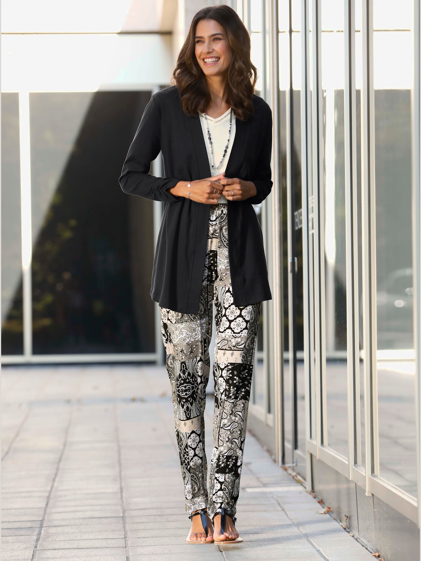 Pantalon motif patchwork