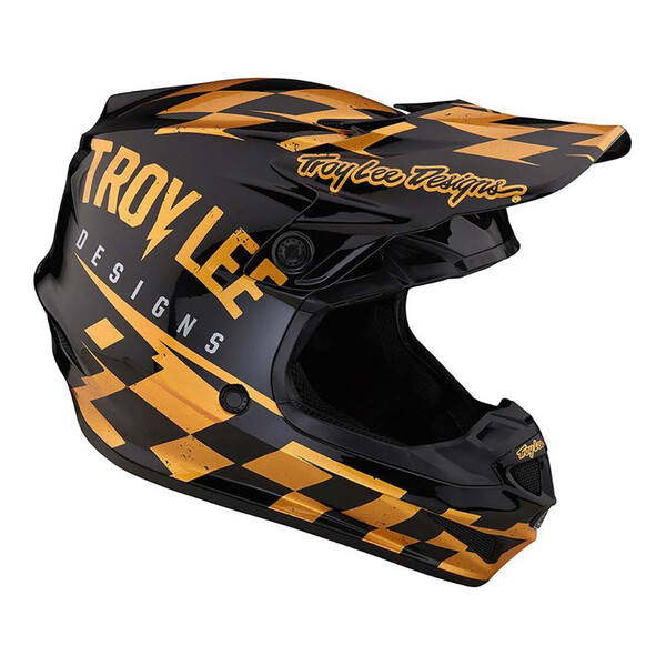 Troy Lee Designs - Casque SE4 Polyacrylite Raceshop Noir / Or