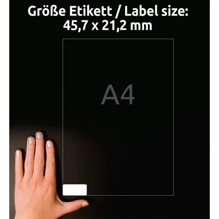 Avery Zweckform L4736REV-25 Universal-Etiketten,A4 45,7 x 21,2 mm, 30 Bogen/1.440 Etiketten, weiß