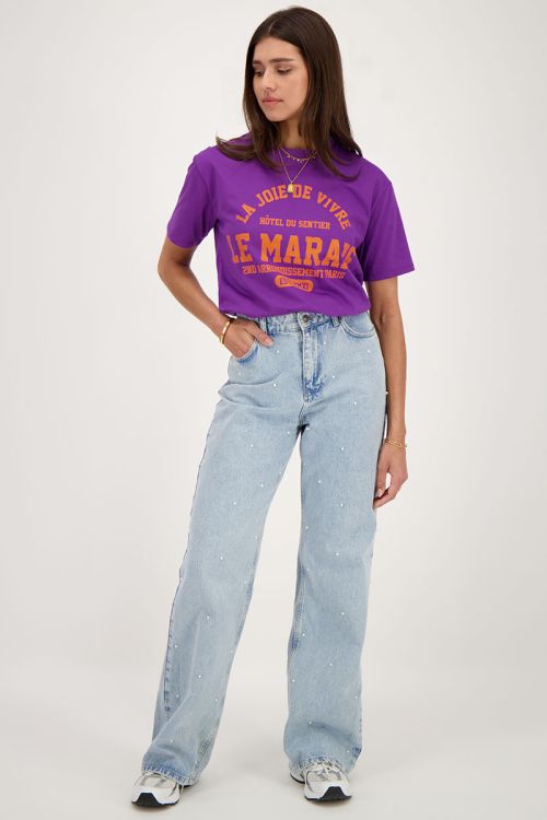 Paars T-shirt Le Marais