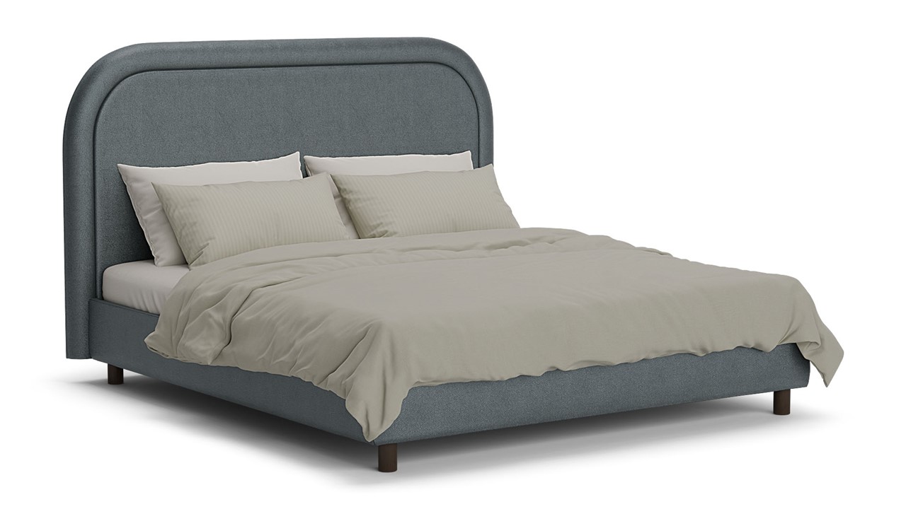 Bed Amber - Velvet glow grey blue