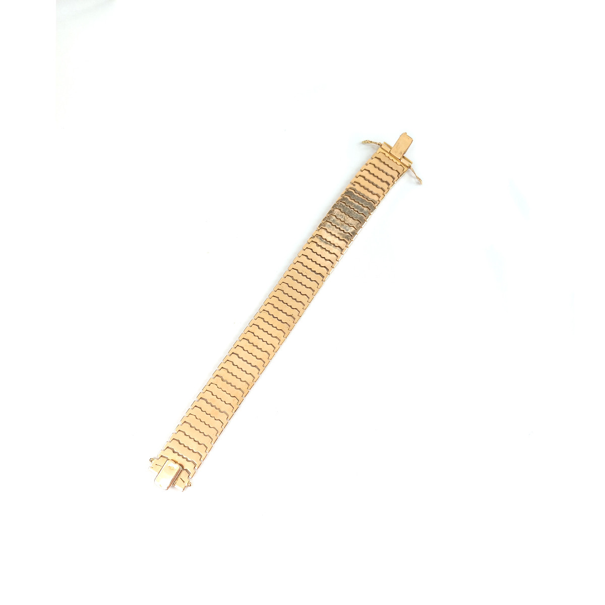 Bracelet d'occasion or 750 jaune maille fantaisie 18.5 cm