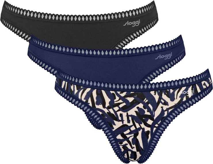 Sloggi sloggi GO Crush String C3P Blue - dark combination