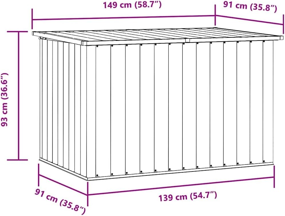 vidaXL Gartenbox Auflagenbox Kissenbox Aufbewahrungsbox Truhe Box Gartenmöbel Gartenkasten Gartentruhe Werkzeugkasten Anthrazit 149x99x93cm