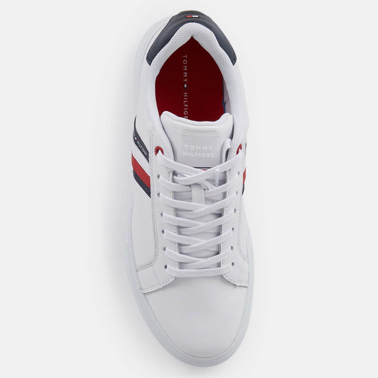 Tommy Hilfiger Baskets en Cuir Essential Cupsole blanches