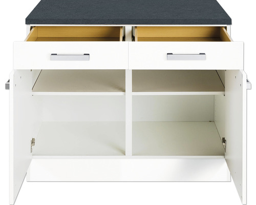 Optifit onderkast met lade en draaideur Salo214 BxDxH 100x60x84,8 cm wit mat, gedemonteerd