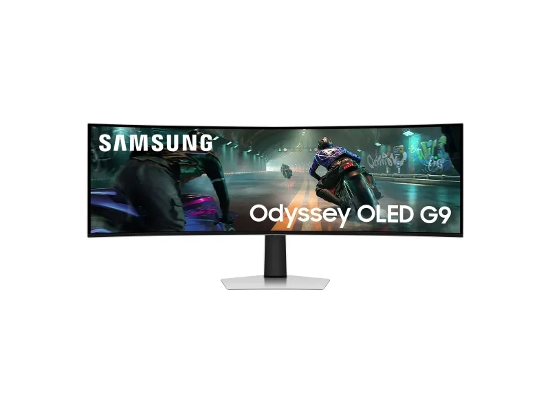 Samsung LS49DG910SUXEN Odyssey G9 G91SD | 49 " | OLED | 32:9 | 144 Hz | 0,03 ms | 5120 x 1440 pixels | 250 cd/m² | HDMI-porte antal 1 | Sølv
