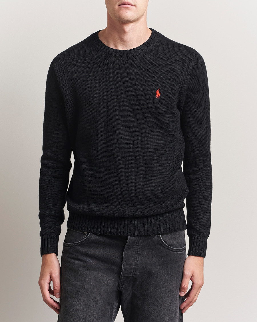 Polo Ralph Lauren Cotton Crew Neck Sweater Polo Black