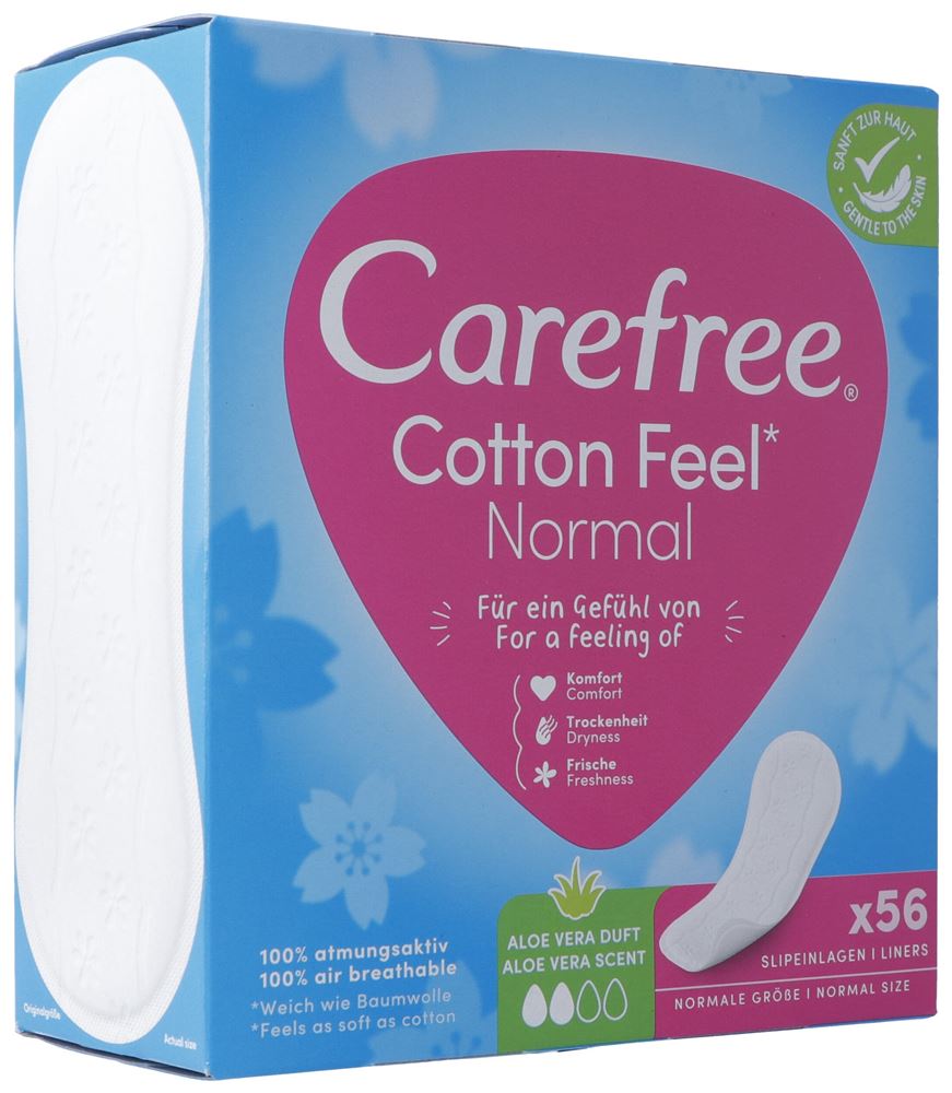 Carefree Cotton Feel<br>56 Stück, Karton, Aloe
