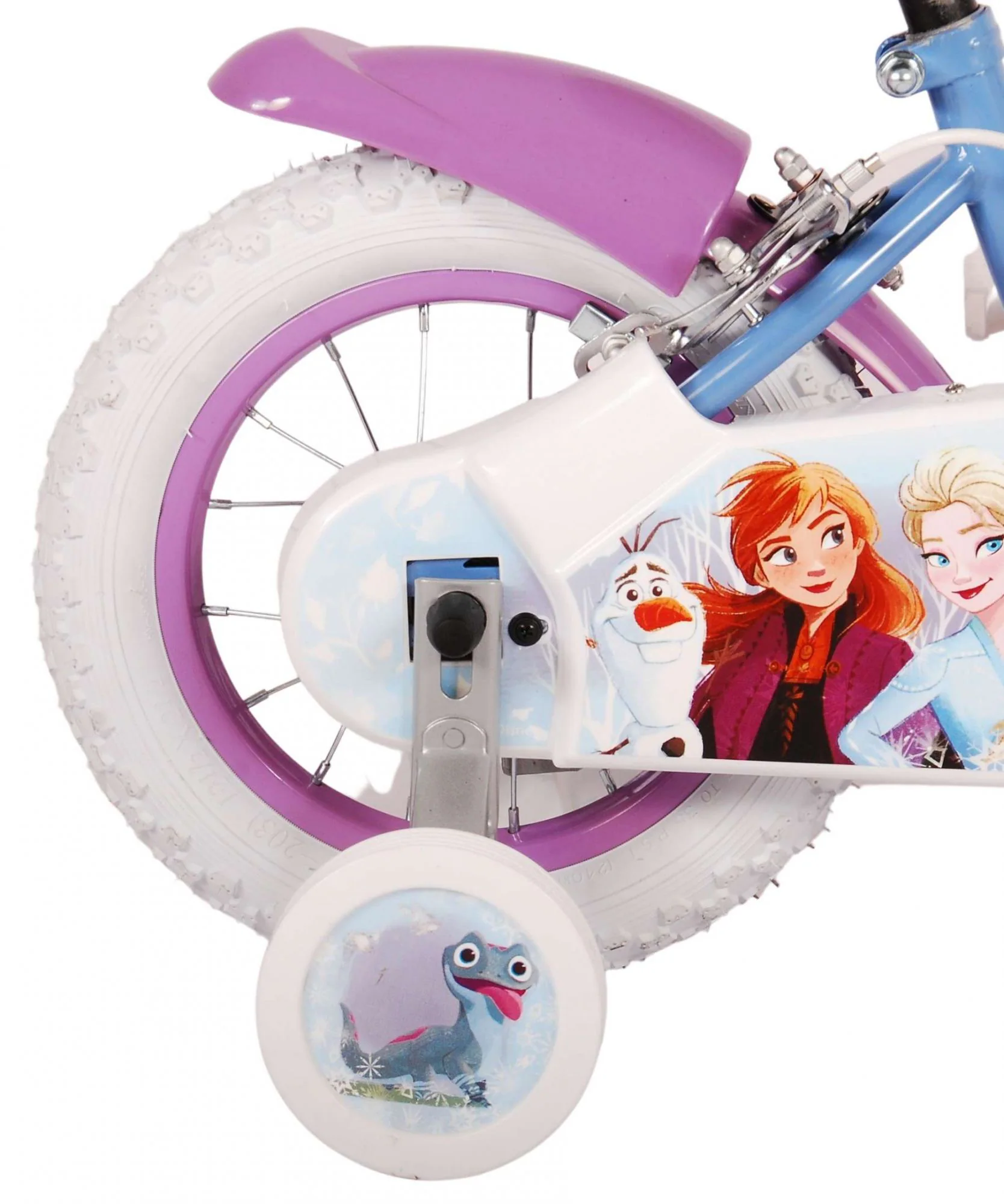 Kinderfahrrad Disney Frozen 2 für Mädchen 12 Zoll Kinderrad in Blau/Lila