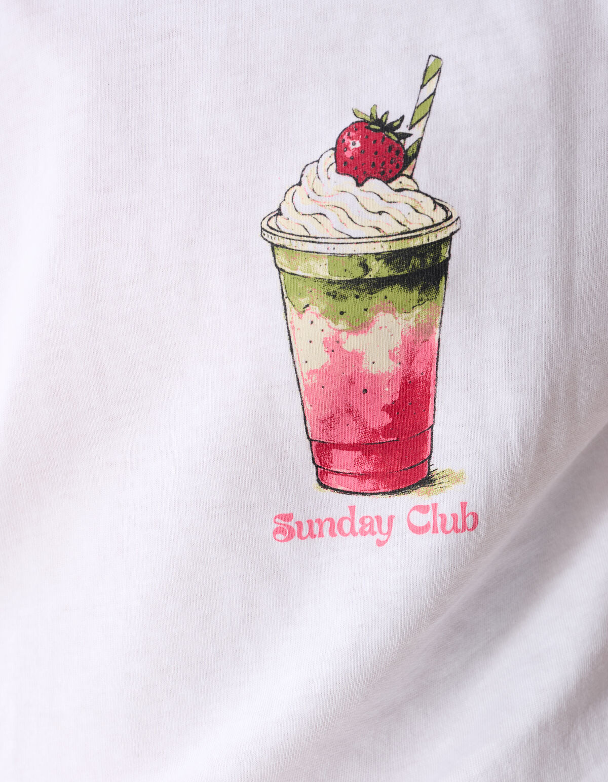Matcha Artwork T-shirt Wit