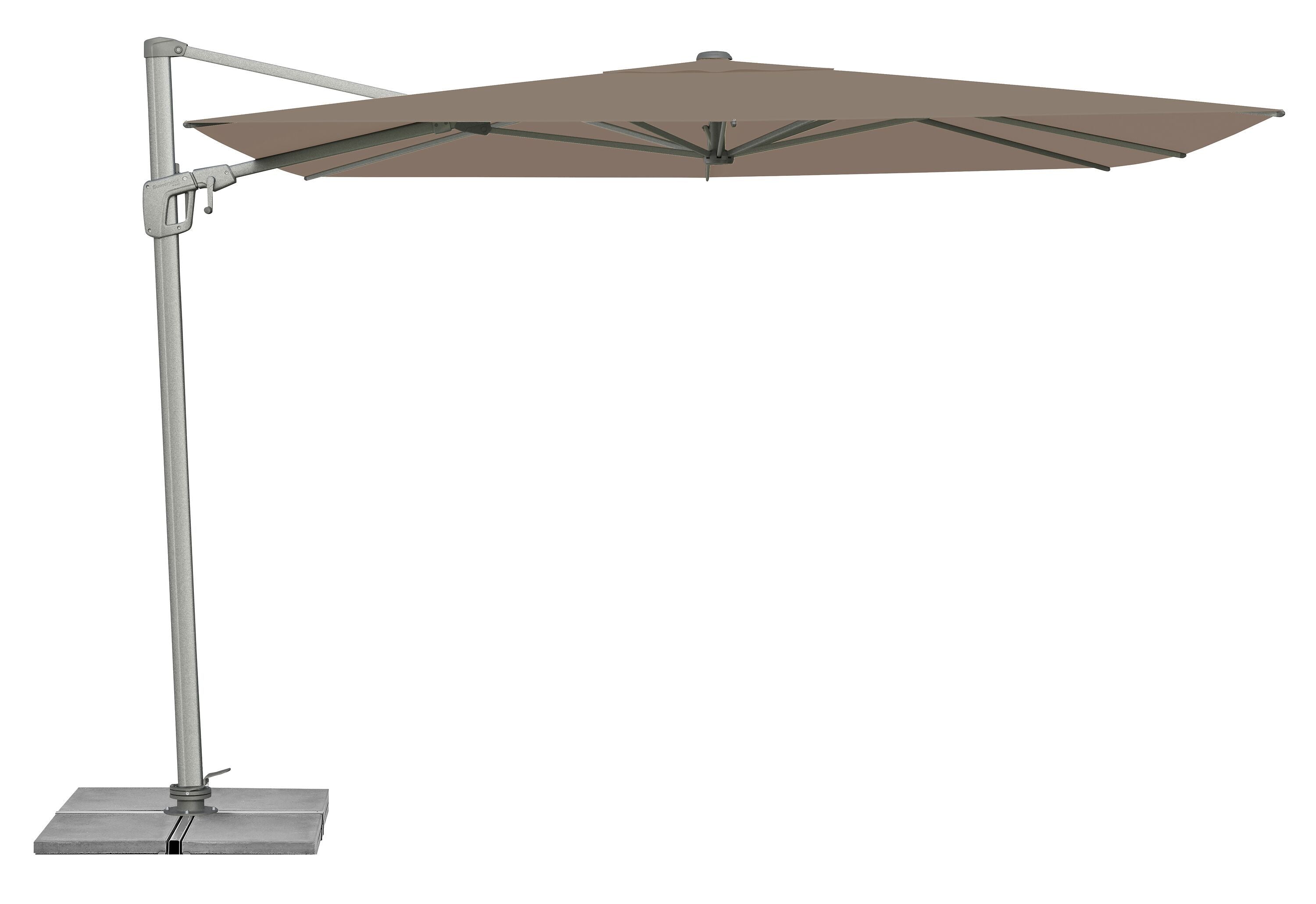 Suncomfort by Glatz SUNFLEX Sonnenschirm - Taupe / B: 300.0 cm x T: 300.0 cm x H: 254.0 cm