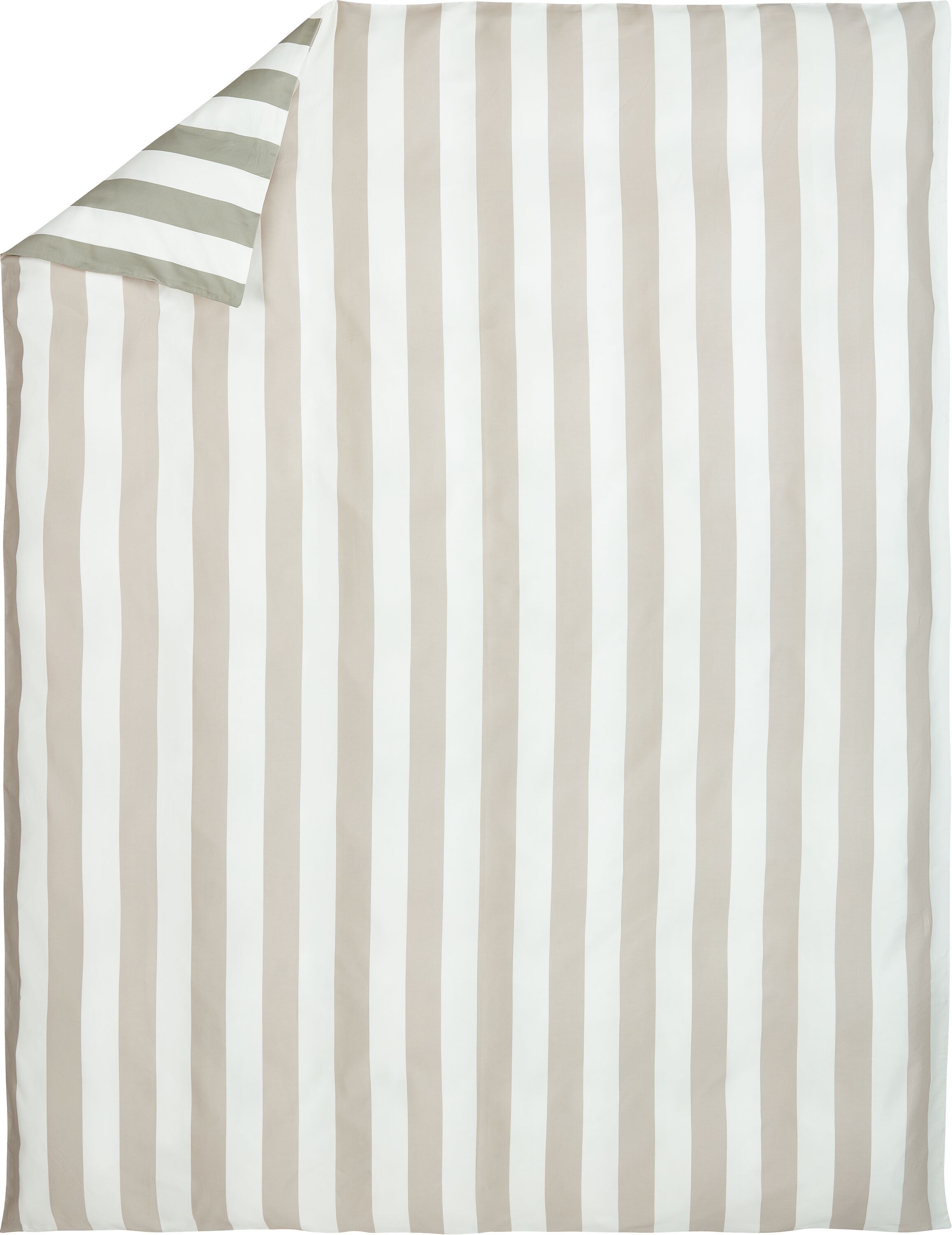 RIGATO Satin-Kissenbezug - Grün / Duvetbezug - 200 x 210 cm