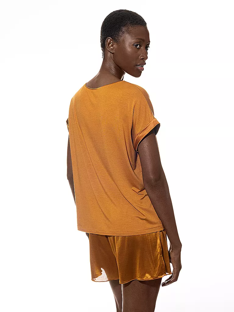MEY T-Shirt PURE CHIC caramel apple camel