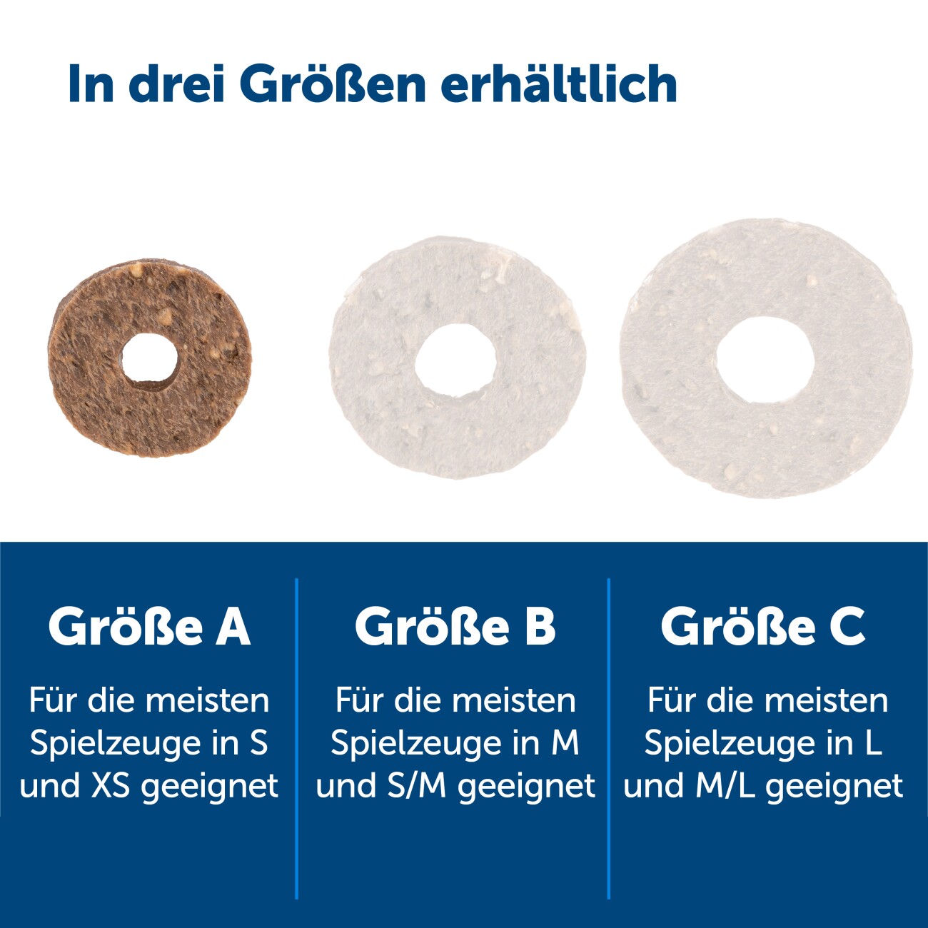 PetSafe Snackring-Spielzeuge Kauringe aus Rohhaut für Hunde - 16 STÜCK braun S