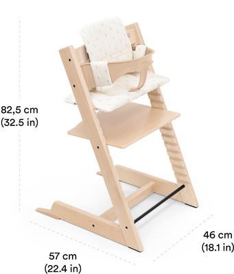 Stokke Tripp Trapp Matstol Bundle inkl. Sittepute, Natural/Wheat Cream