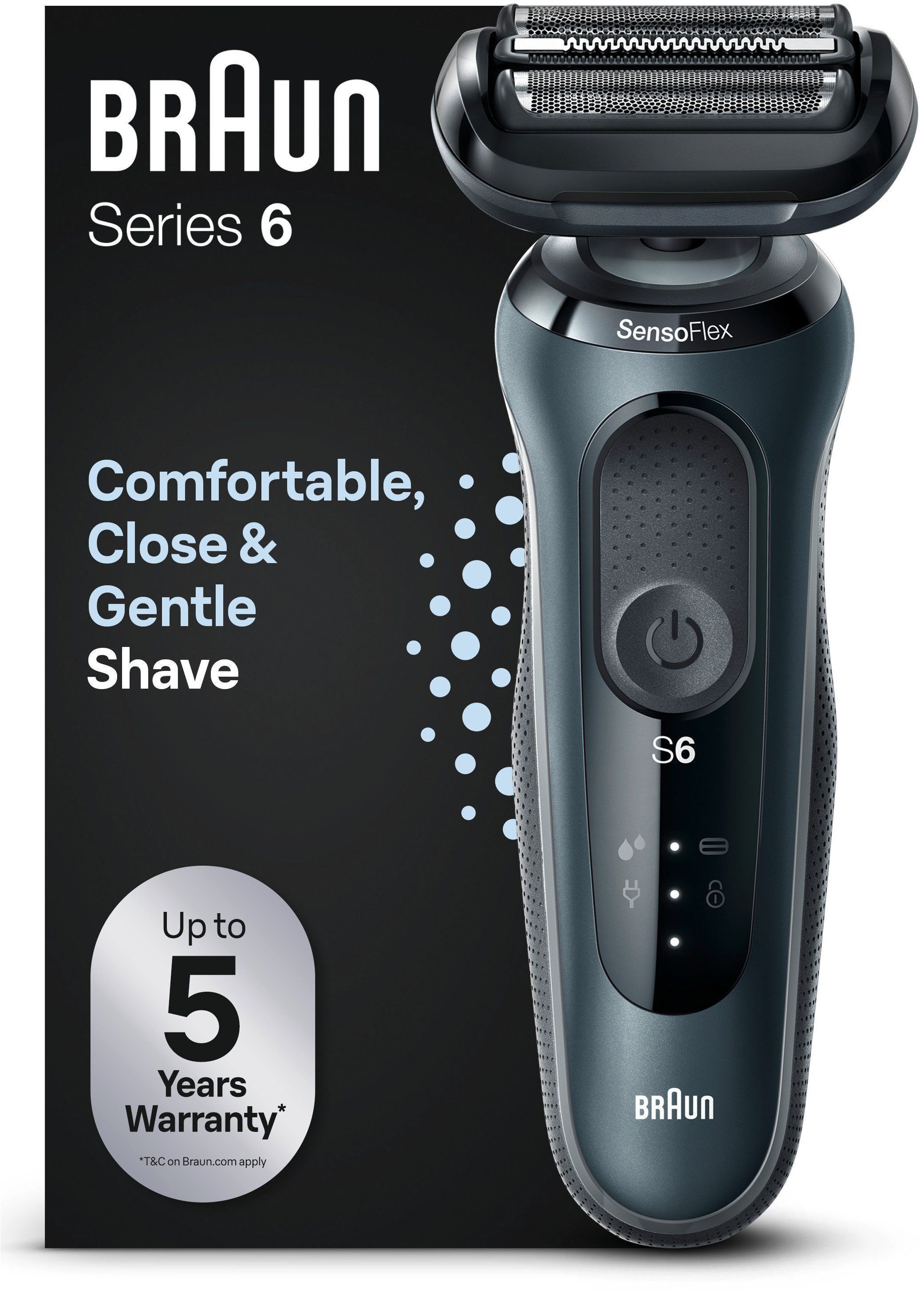 Braun Elektrorasierer »Series 6 61-N1000s« 1 Stk. Aufsätze SensoFlex, Wet&Dry