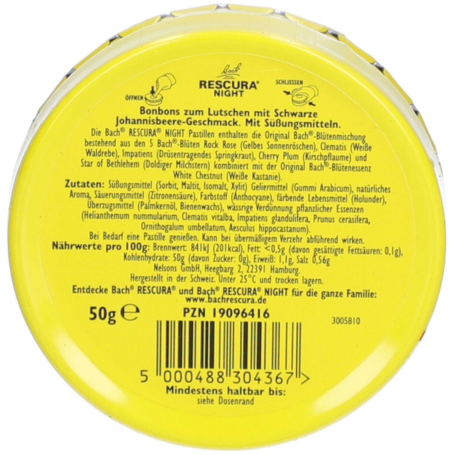 Bachblüten Original Rescura Night Pastillen Schwarze Johannisbeere