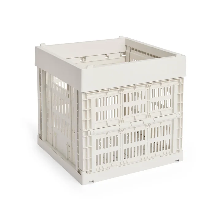 HAY - Colour Crate Korb Cube, 29,5 x 29,5 cm, off-white, recycled