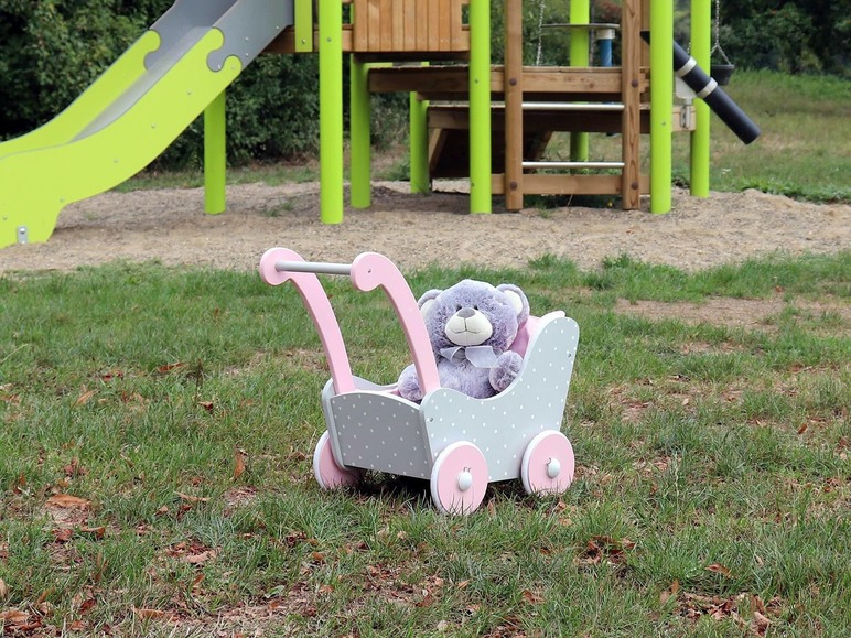 Houten poppenwagen