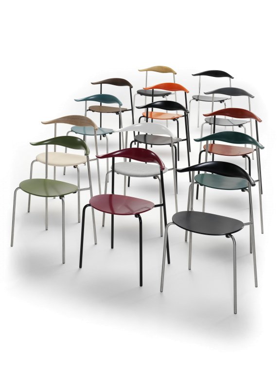 Carl Hansen & Son CH88P stoel stainless steel - wit geolied eiken - Loke 7210 leer