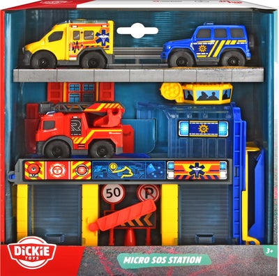 Dickie Toys Redningsstasjon inkl 3 Kjøretøy