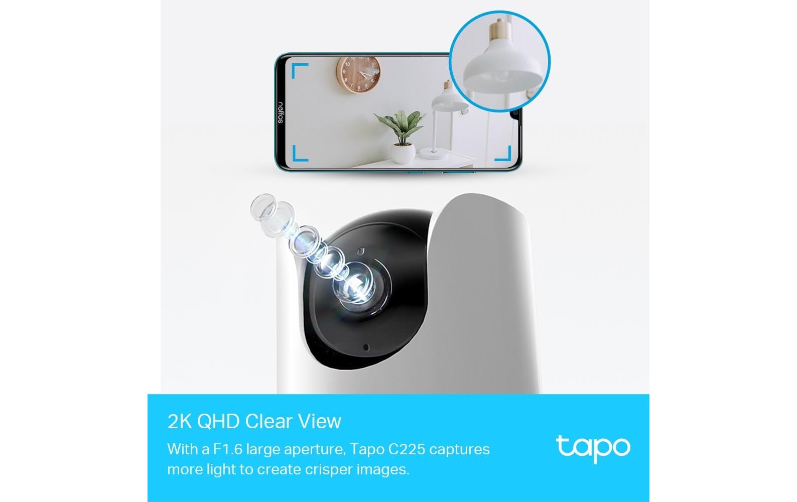 Netzwerkkamera Tapo C225Schwenken/Neigen AI Home Security Wi-Fi Kamera