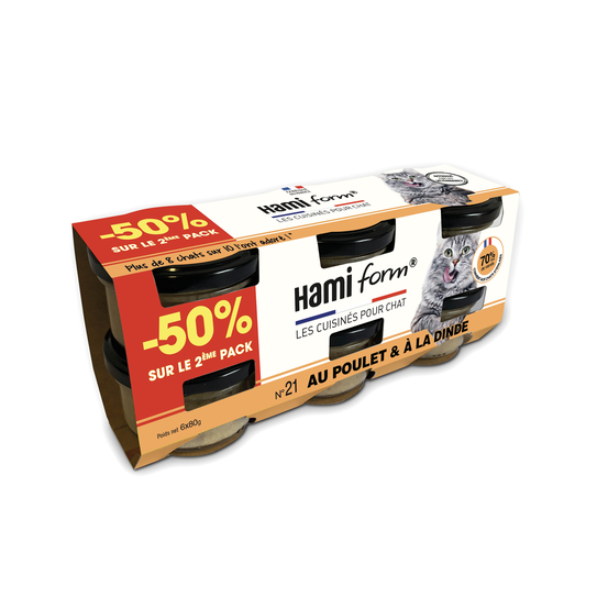 Pack 6 pots recette n°21 poulet/dinde -50% sur 2eme pack