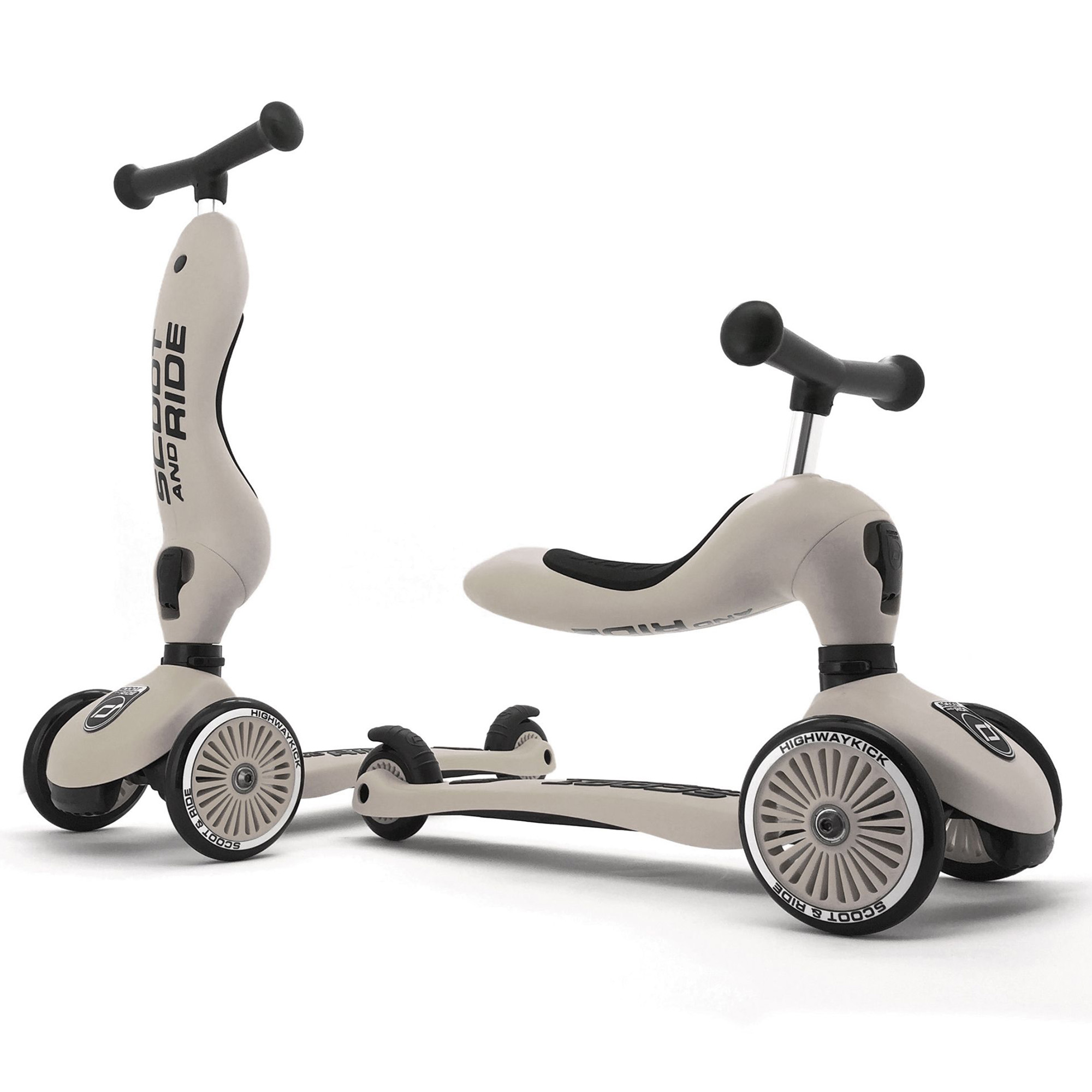 Scoot and Ride Highwaykick 1 loopfiets en step taupe - shop nu - Prénatal