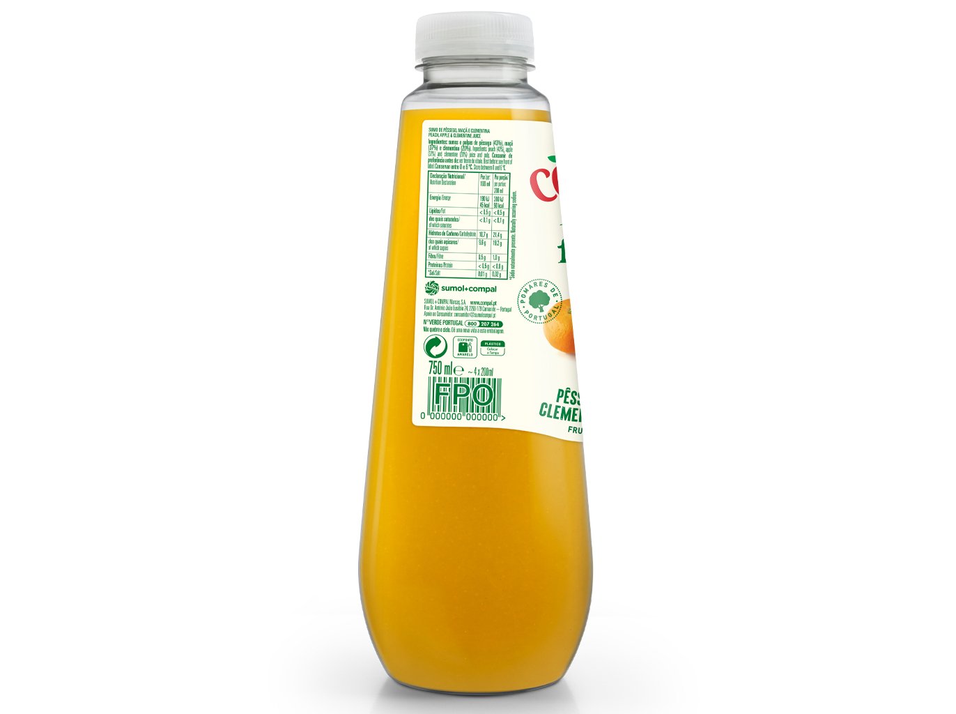SUMO COMPAL PÊSSEGO E CLEMENTINA 750ML