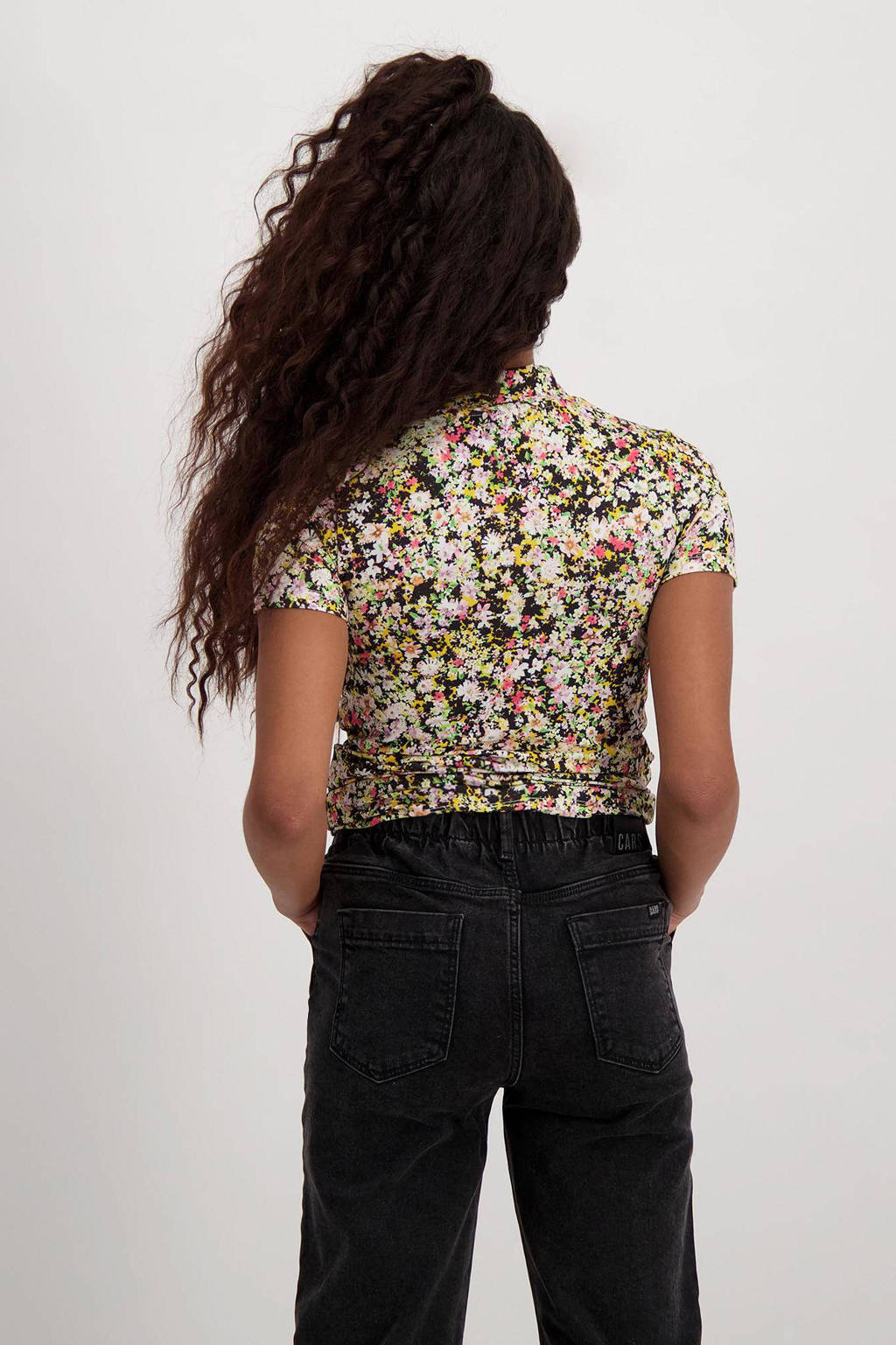 Cars top ASHI met all over print geel/multicolor