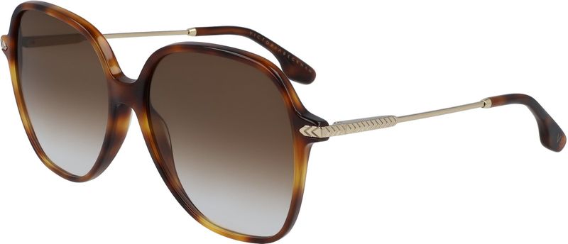 Victoria Beckham Vrouw VB613S 215 Zonnebrillen Acetaat Schildpad Bruin Hurken  Gearceerd