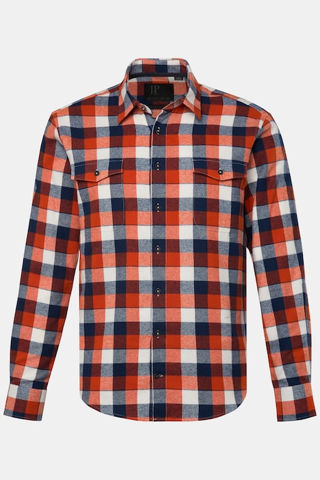 JP 1880 Karo-Flanellhemd, Langarm, Kentkragen, Modern Fit, bis 8 XL