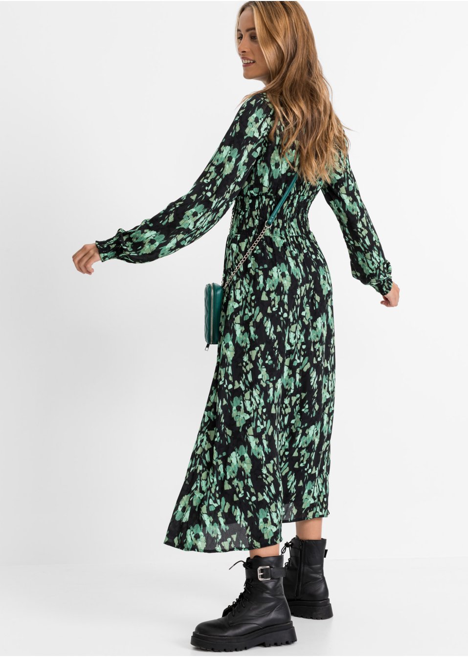 Robe midi à imprimé