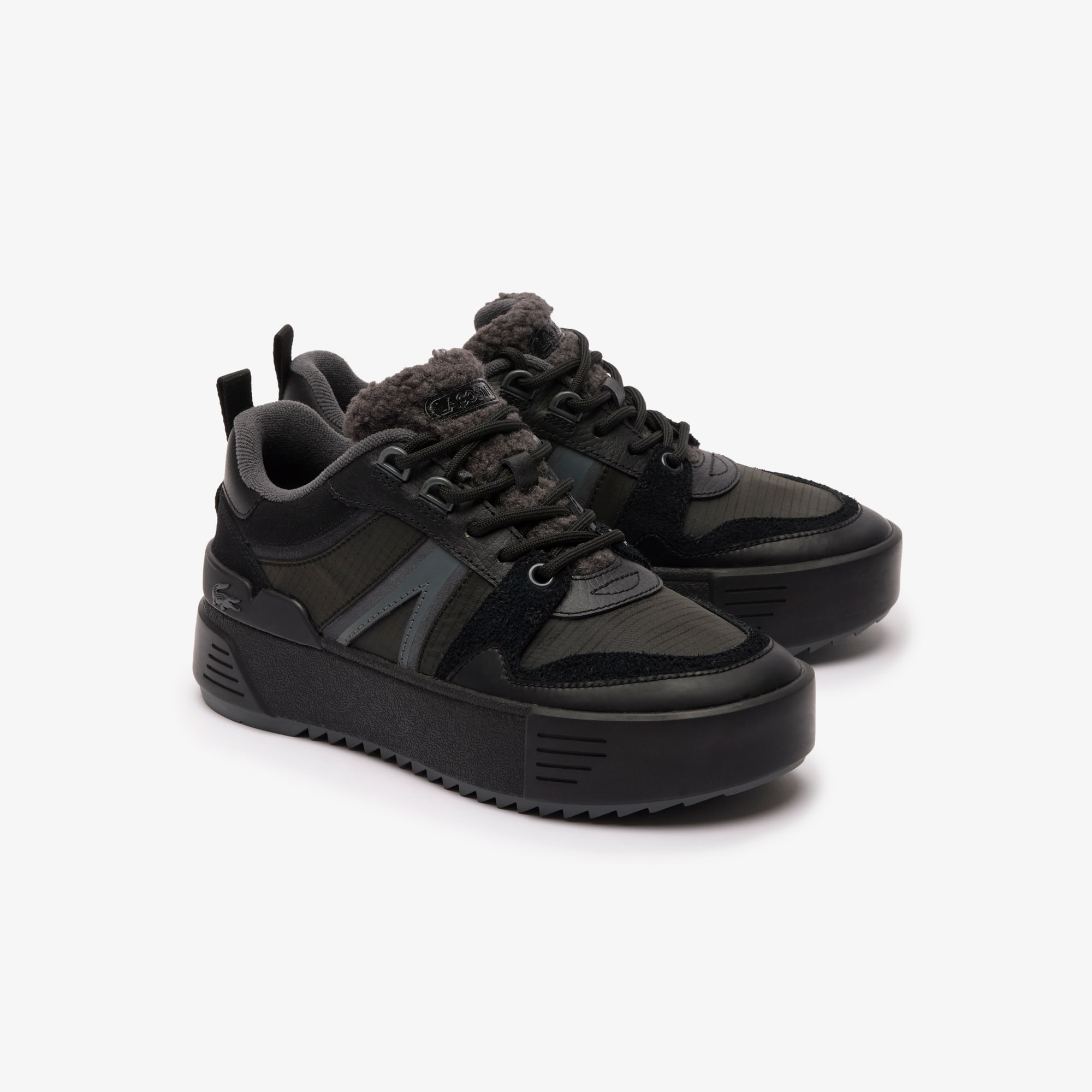 Sneakers Outdoor L002 Winter femme en cuir Outdoor - Noir - Lacoste - Femme