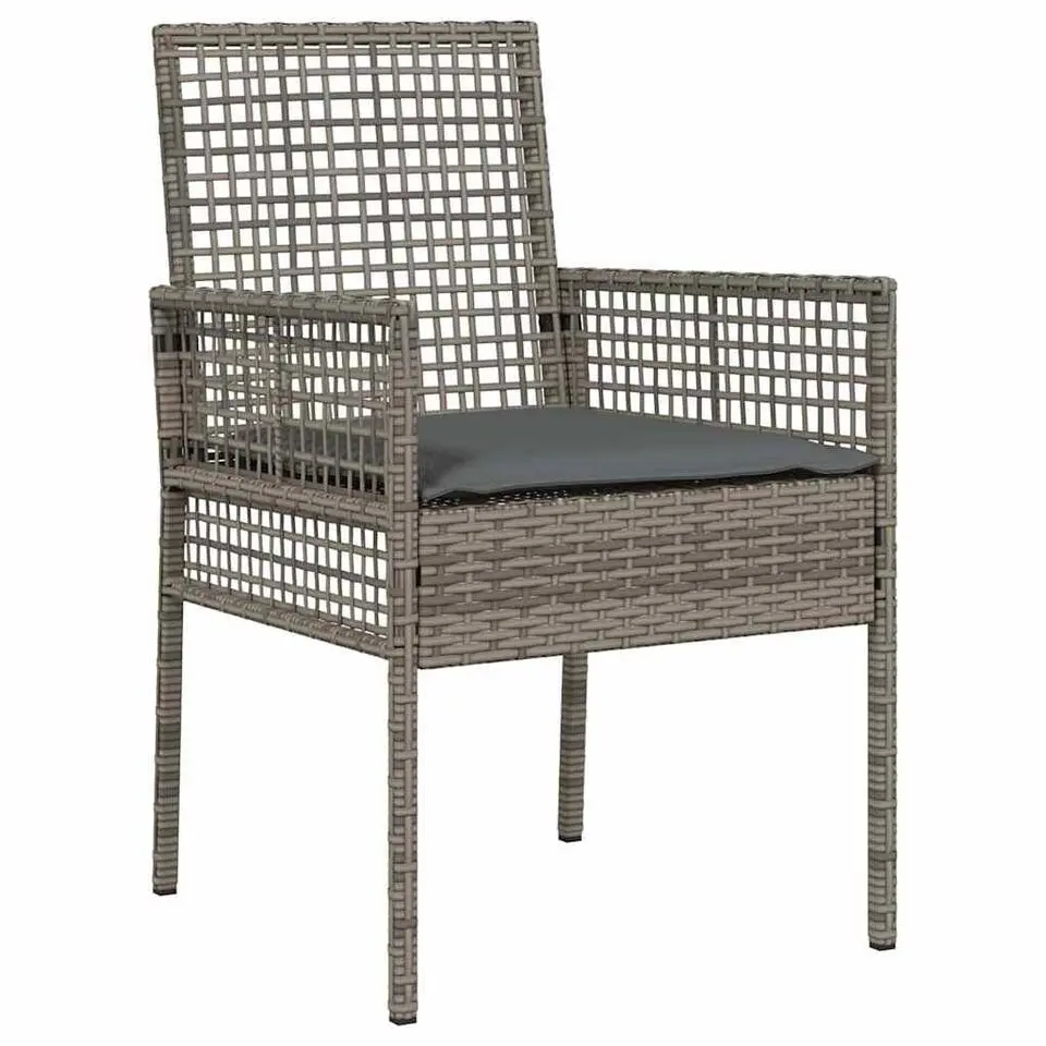 vidaXL - Tuinstoel - Grijs - Poly rattan - 53 x 60 x 85cm