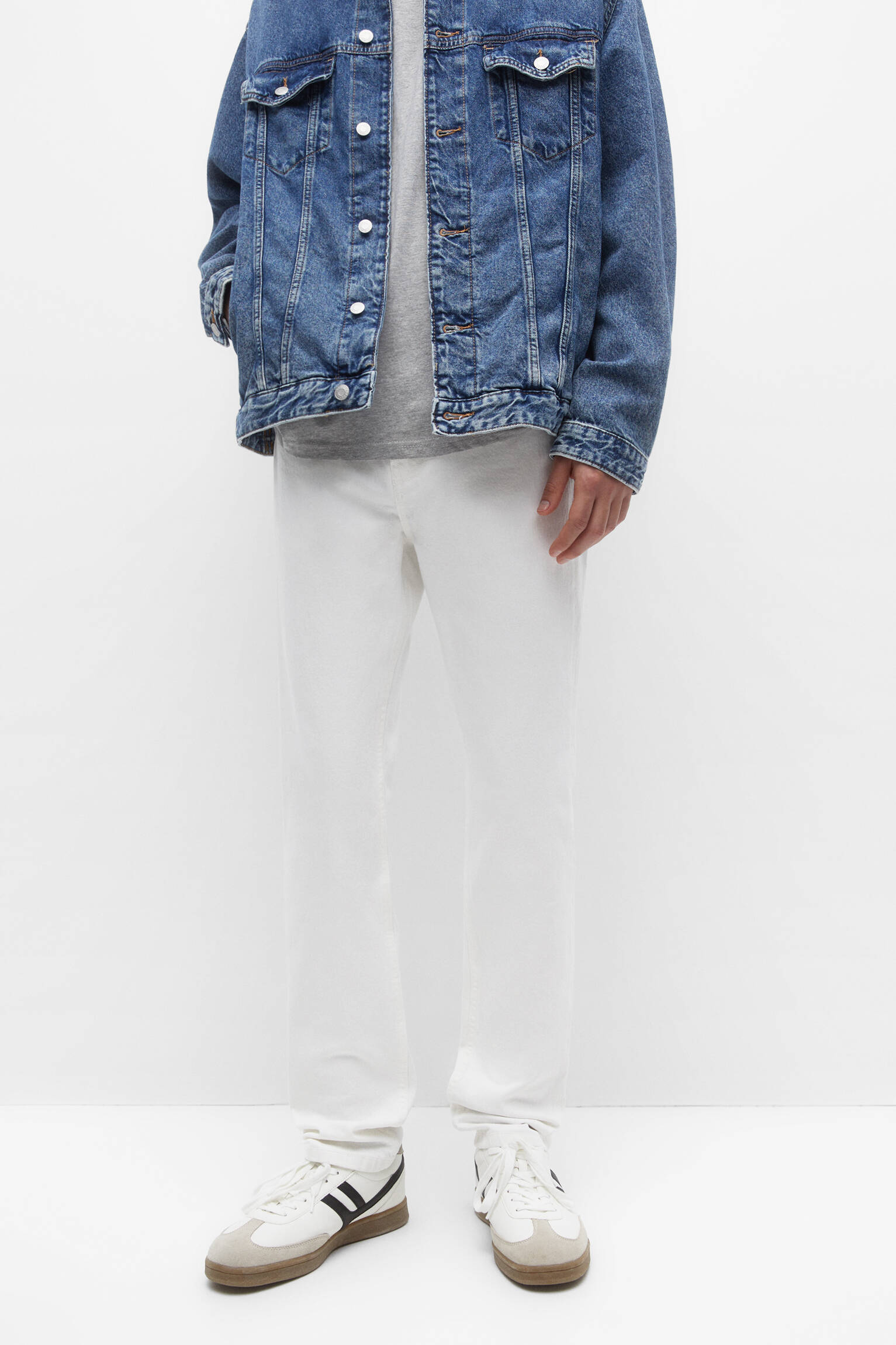 CALÇA JEANS BÁSICA RETA - BRANCA