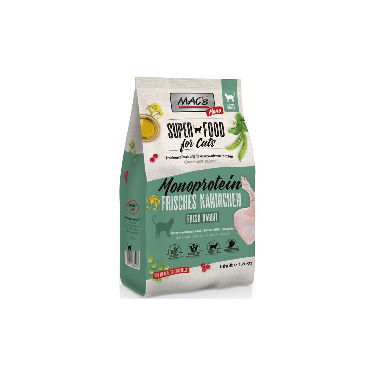 MAC's Cat Adult Monoprotein Kaninchen 1,5kg